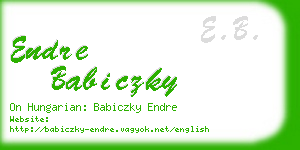 endre babiczky business card